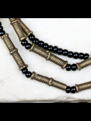 Strand of 20 brass beads