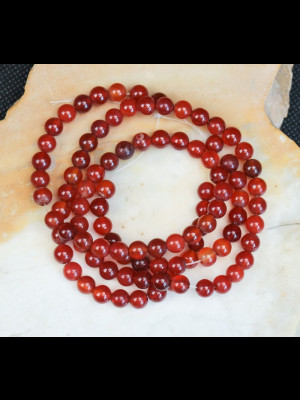 96 carnelian round beads