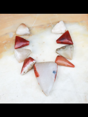Strand of 9 ancient stone beads